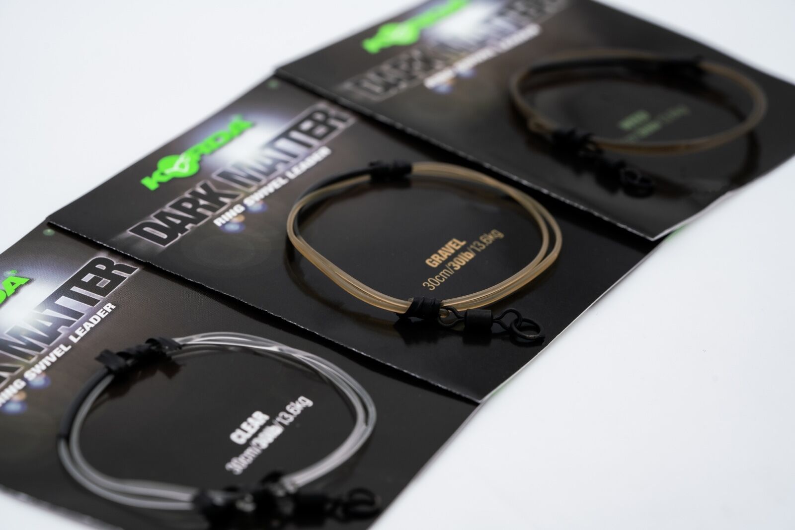Korda Dark - Dm Leader Ring Swivel 30Lb-Weed-50Cm
