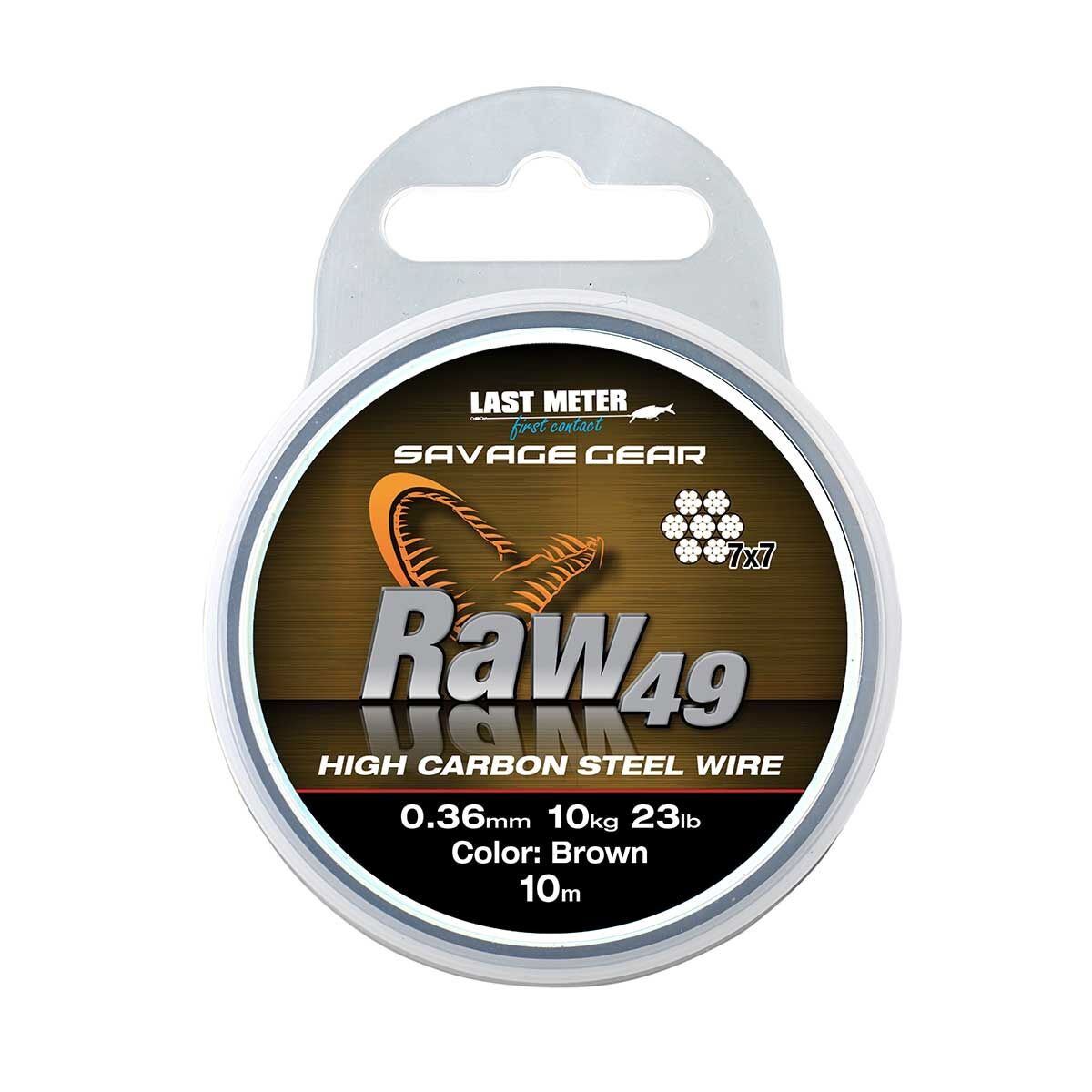 Savage Gear Brown Savage - Raw49 Uncoated Wire Trace 10M-34Lb