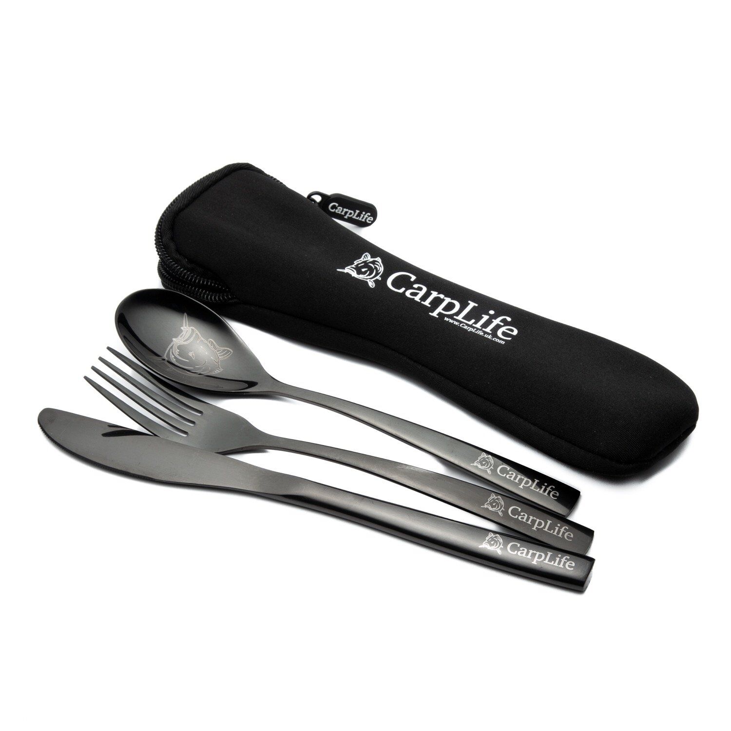 Carp Life Black - Etched Cutlery Set