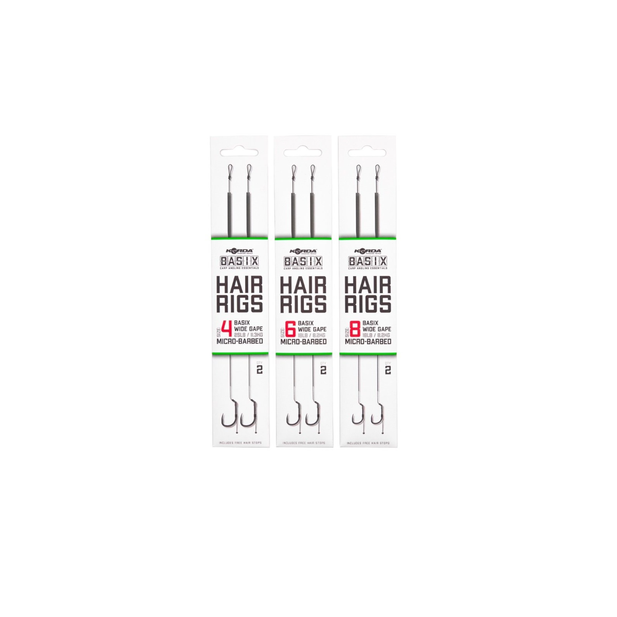 Korda - Basix Hair Rigs Wide Gape