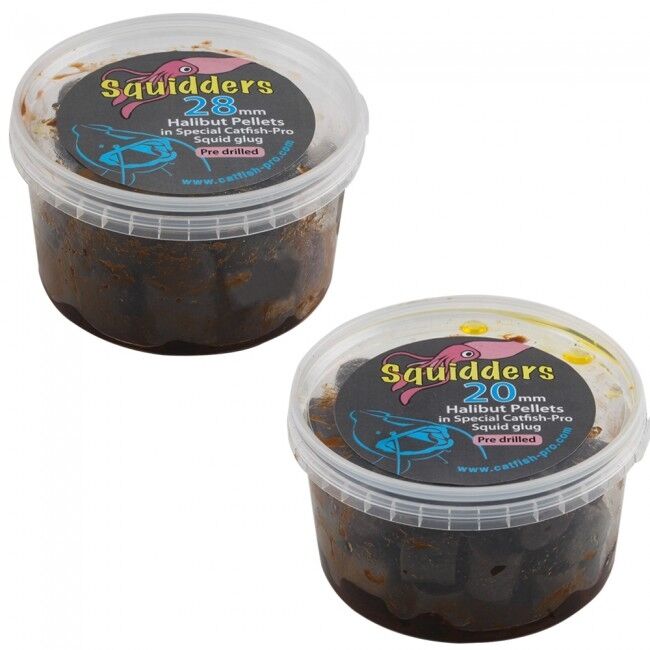 Catfish Pro - Squidders Drilled Pellets In Glug