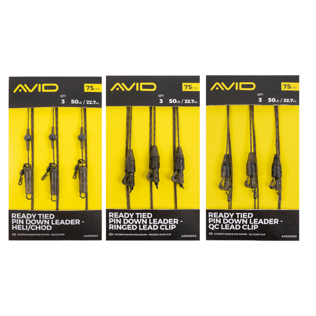 Avid - Ready Tied Pin Down Leaders-Heli/Chod
