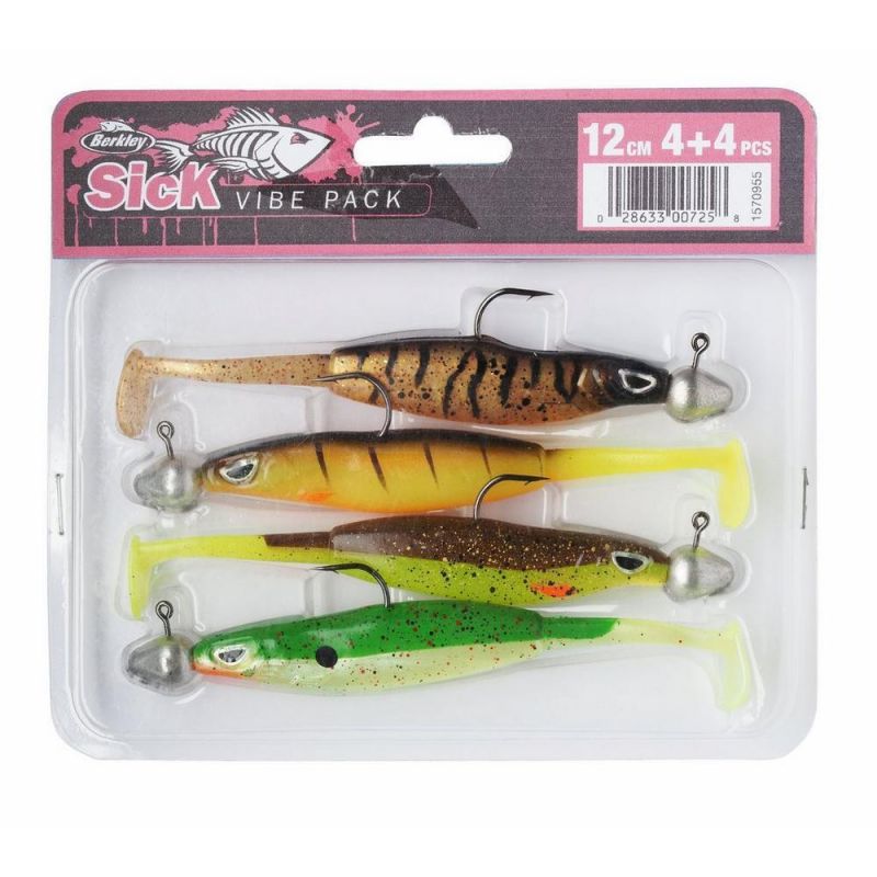 Berkley Sick Vibe 12cm 4pc Pre-Rigged Bismuth