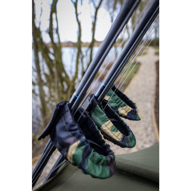 Attache De Pêche à La Carpe – Pointe De Canne Camo DPM + Protecteurs 50mm – Occasion