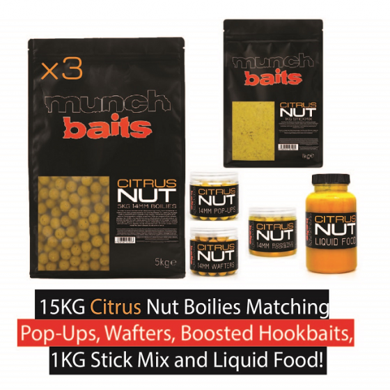 Munch Baits - Citrus Nut 15kg Carp Bait Bundle