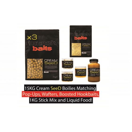 Munch Baits - Cream Seed 15kg Carp Bait Bundle