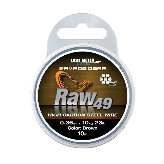 Savage - Raw49 Uncoated Brown Wire Trace 10m