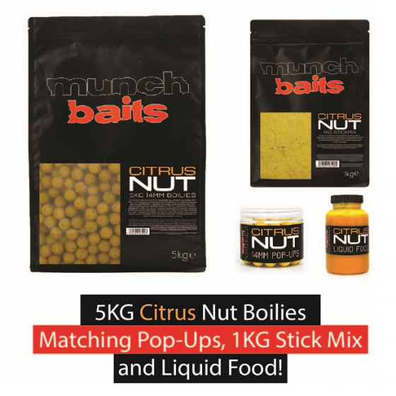 Munch Baits - Citrus Nut 5kg Carp Bait Bundle