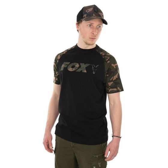 Fox - Black / Camo Raglan T-Shirt