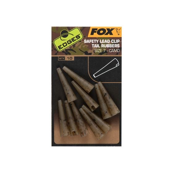 Fox - Edges Camo Size 7 lead clip tail rubbers