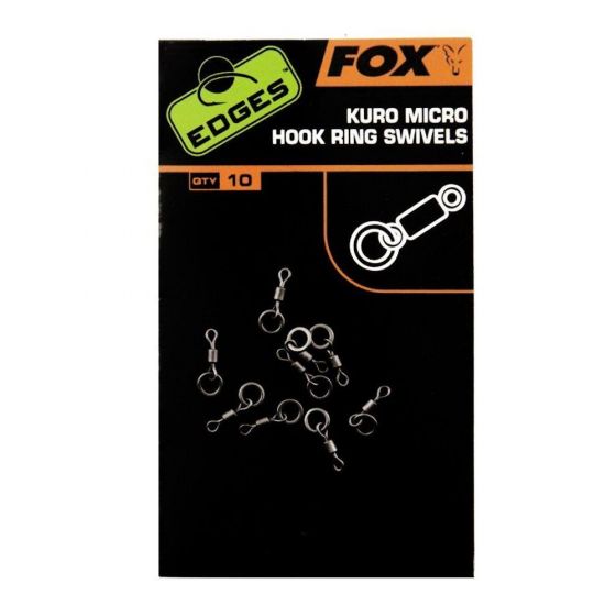 Fox - Edges Kuro Coated Micro Hook Ring Swivels