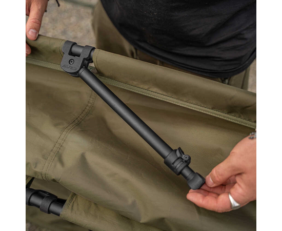 Avid Revolve Tavolo Pieghevole Per Bivvy E Pesca - Alluminio, Gambe Regolabili 18-27 Cm, 50x30 Cm, Compatto