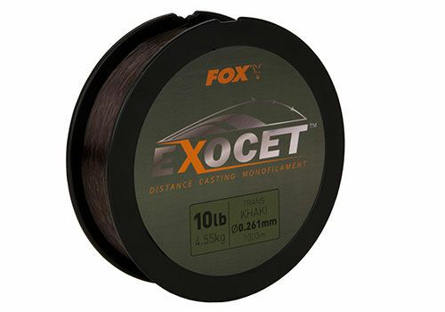 Fox Exocet Mono Trans Khaki 18lbs 8,18kg 1000m Monofile Camo Großspule NEW OVP 