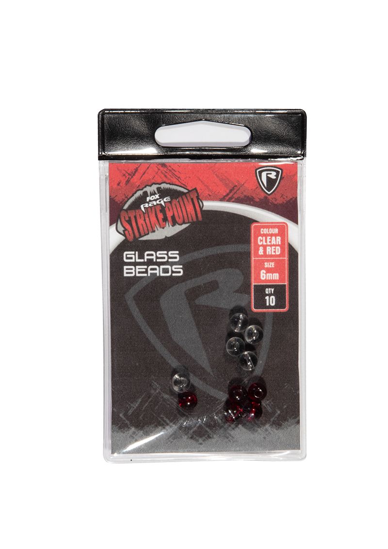 Fox Rage - Rage SP 6mm Clear and Red Glass Beads