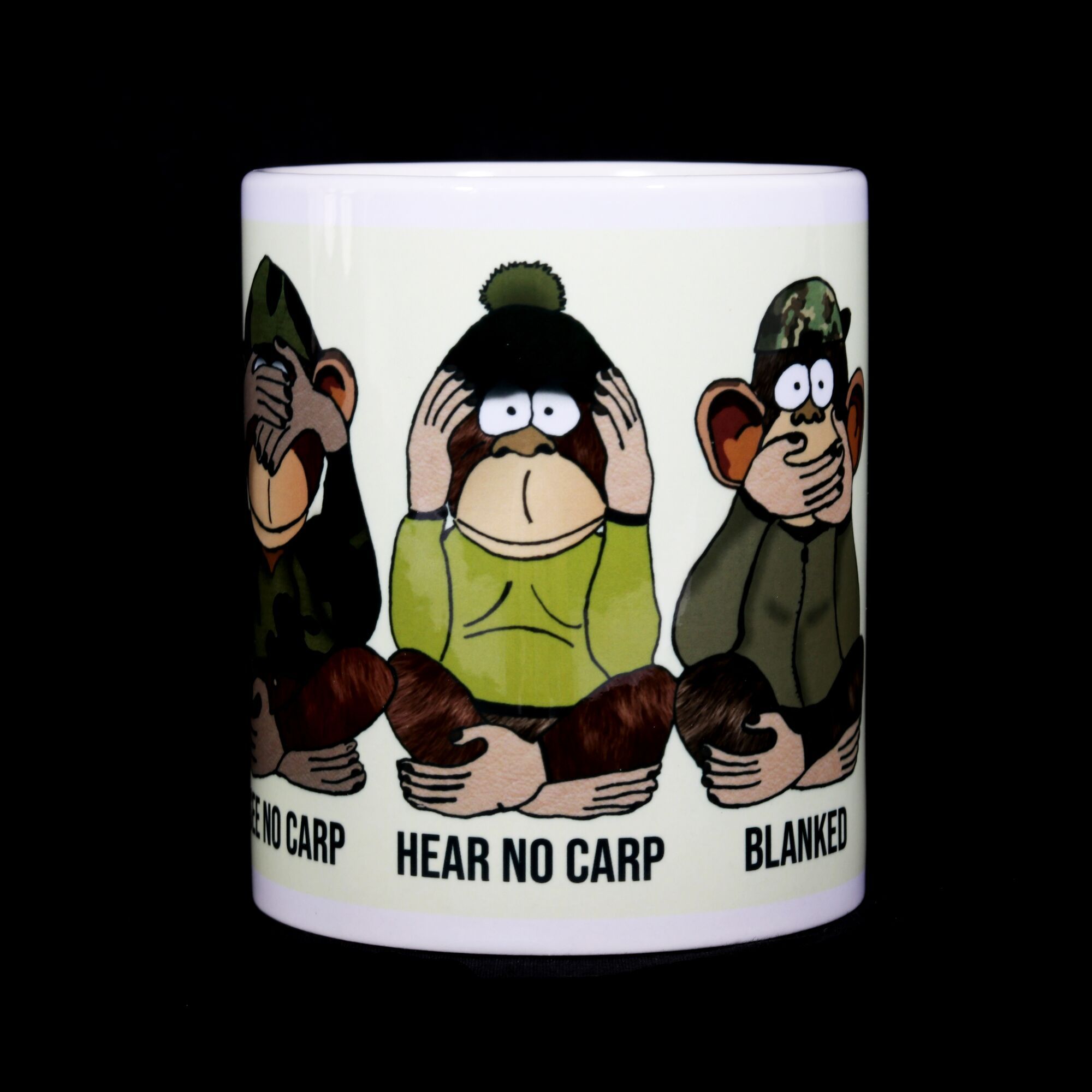 Carp Fishing Face Covering Three Unwise Monkeys From The Squirrels Nuts
