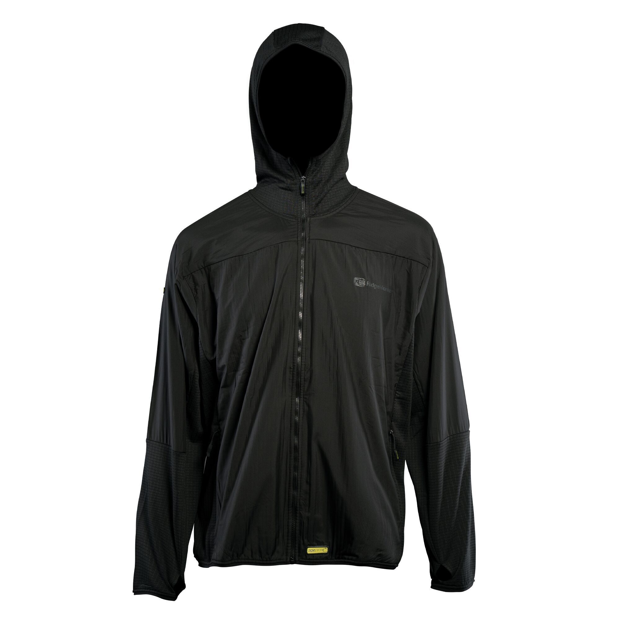 black thin jacket with hood
