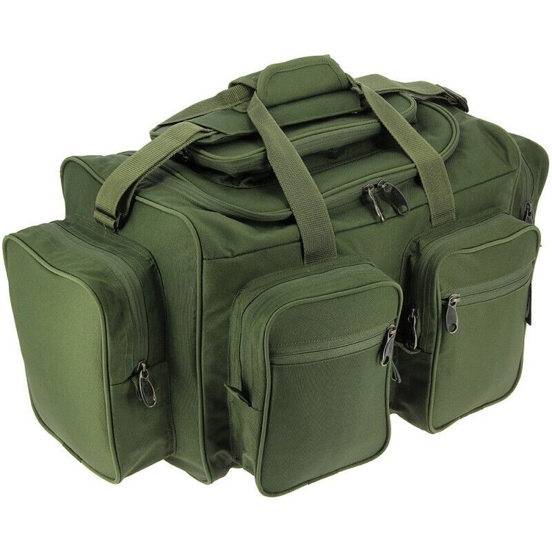 Large Green Carp Coarse Fishing Tackle Bag Carry Carryall With Padded Strap  NGT