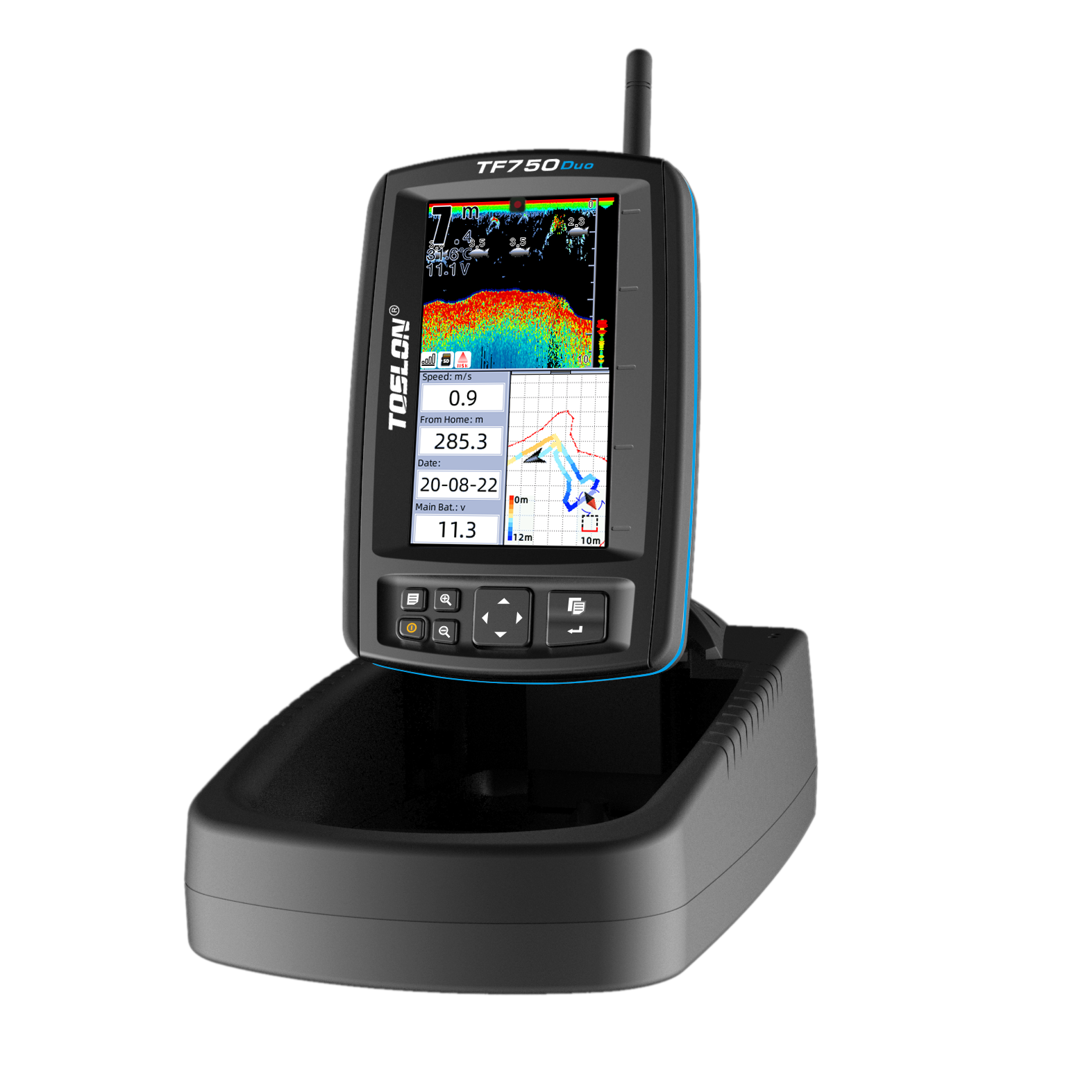 Toslon TF750 Duo Fishfinder GPS Autopilot With 3D Mapping