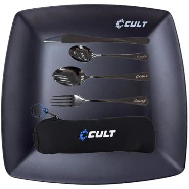 Cult Tackle - Square Plate & Cutlery Set