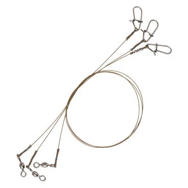 Savage - Raw49 Uncoated  20cm 7kg Swivel Needle Snap Trace