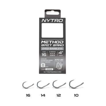 Nytro - Nto-B3 Barbless Method Latex Bait Band Ready Tied Rigs