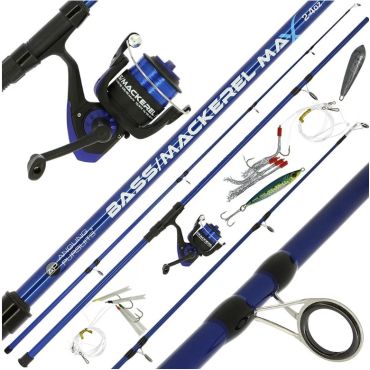 Angling Pursuits - Bass Max Combo - 8ft, 2pc Bass / Mackerel Rod, 6000 Max Sea Reel and Accessories