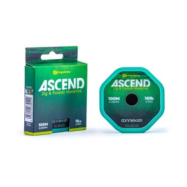 Ridgemonkey - Ascend Zig & Floater Hooklink - 10lb 0.28mm 100m Clear