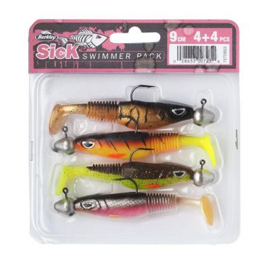 Berkley - Sick Swimmer 9cm 4pc Pre-Rigged Bismuth