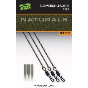 Fox - Edges Naturals Submerge Leaders 3pcs