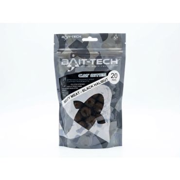 Cat Bites - 20mm Pre Drilled Black Halibut Mighty Meat
