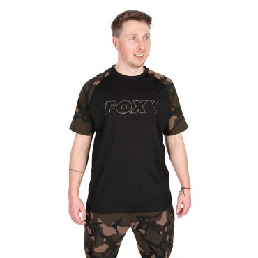 Fox - Black / Camo Outline T