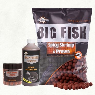 Dynamite Baits - Spicy Shrimp & Prawn Boilies - 1.8kg - 15mm