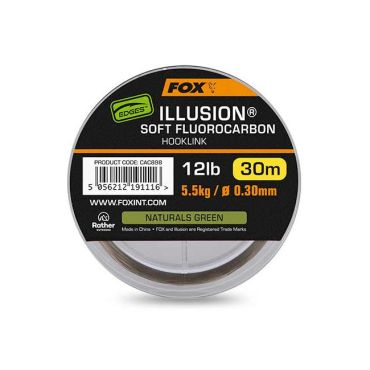 Fox - Edges Illusion Soft Fluorocarbon Hooklink - 30M - Naturals Green