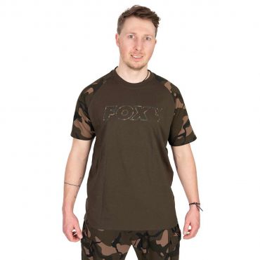 Fox - khaki / Camo Outline T
