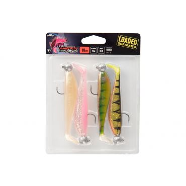 Fox Rage - Zander Pro Shad x4 Mixed UV colour Pack LOADED