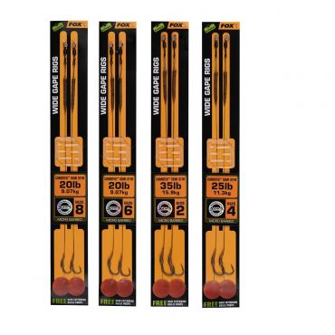 Fox - Edges Wide Gape Camotex Semi Stiff x 2