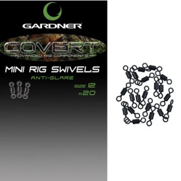 Gardner - Covert Mini Rig Swivels Size 12 Anti Glare 