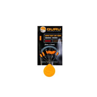 Guru - Super Tight line Stops Squared Orange
