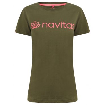 Navitas - Women's Green and Pink Lily T-Shirt