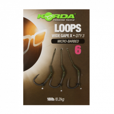 Korda - Wide Gape Loop Ready Tied Rigs 