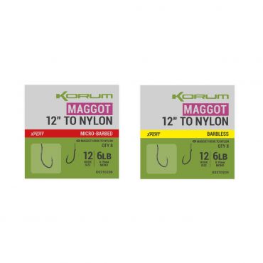 Korum - Xpert Maggot - To Nylon 12"/30Cm