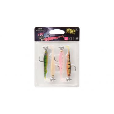 Fox Rage - Slick Shad x4 Mixed UV Colour Pack LOADED