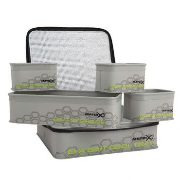 Matrix - EVA Bait Cooler Tray Light Grey (Inc 4 Tubs)