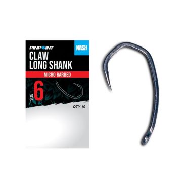 Nash - Claw Long Shank Hooks - Micro Barbed