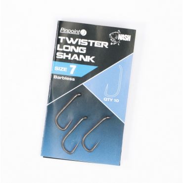 Nash - Pinpoint Twister Long Shank Barbless Hooks