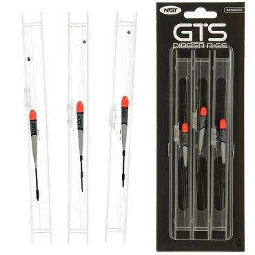 NGT - GTS Carp Pole Rigs - 3 Assorted Dibber Carp Pole Rigs