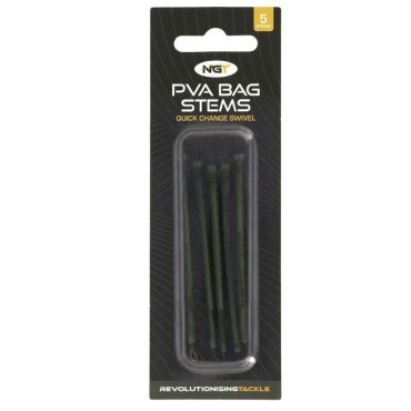 NGT - Lead Stems - Pack of 5 8cm Stems with Quick Change Swivel