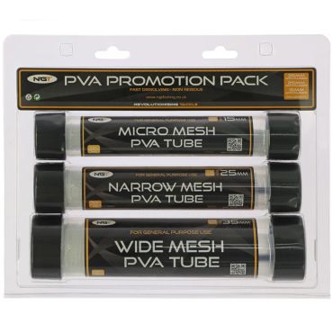 NGT - PVA Promotion Pack - 35mm, 25mm and 15mm 7m Tubes with Plungers