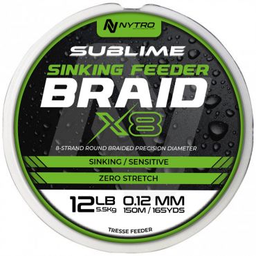 Nytro - Sublime X8 Sinking Feeder Braid -150m