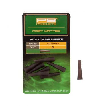 PB Products - Hit & Run Tailrubbers Leadclip - Silt 8pcs